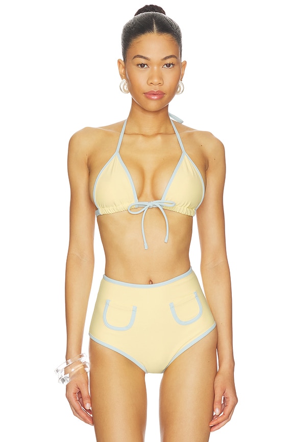 view 1 of 4 HAUT DE MAILLOT DE BAIN TRIANGLE X ELSA HOSK BINDED EMMA in Sunshine Binded