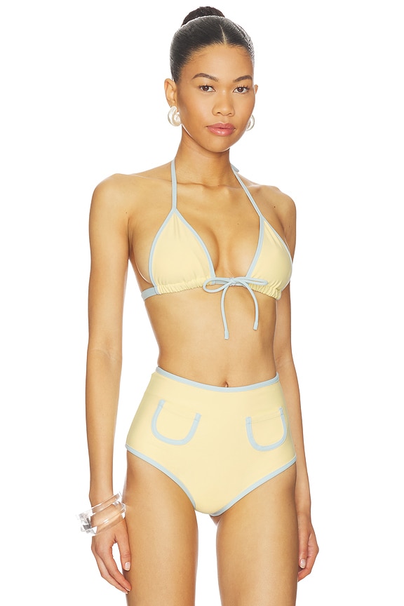 view 2 of 4 HAUT DE MAILLOT DE BAIN TRIANGLE X ELSA HOSK BINDED EMMA in Sunshine Binded