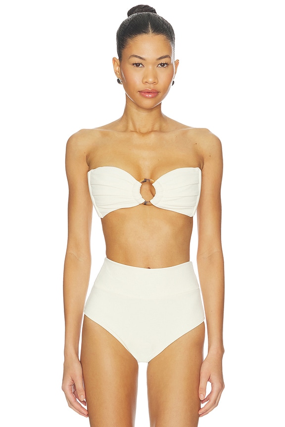 view 1 of 4 TOP BIKINI TORI in Cream Rib