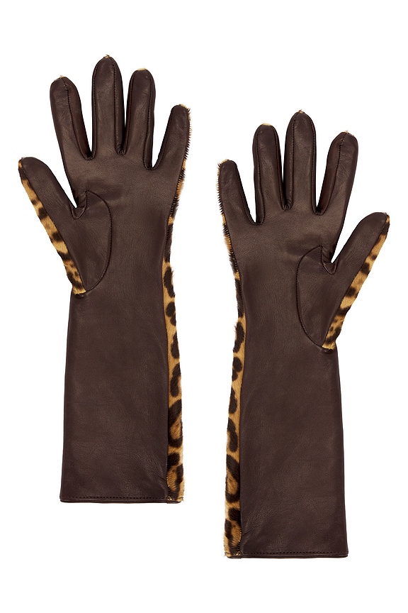 view 2 of 2 Medium Length Leather Gloves in Pony