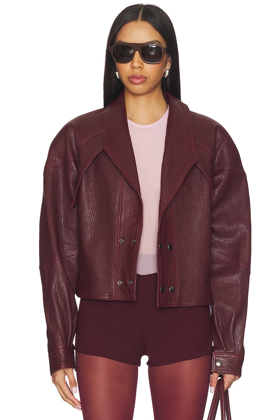 view 2 of 5 Karo Jacket in Burgundy