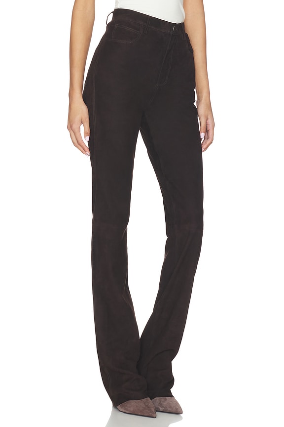 view 2 of 6 Sena Pants in Brown Suede