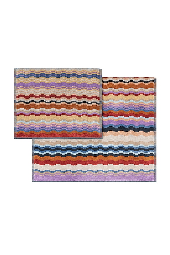 view 2 of 4 LOT DE 2 SERVIETTES BAIN & MAINS BONNIE 2 PIECE BATH & HAND TOWEL SET in 