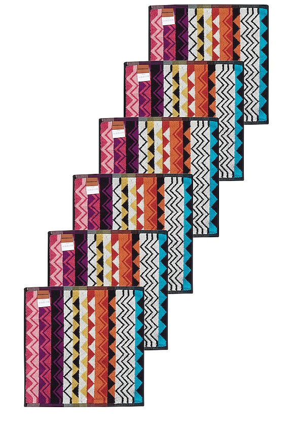 view 2 of 5 Giacomo Face Towel 6 Piece Set in Multicolor