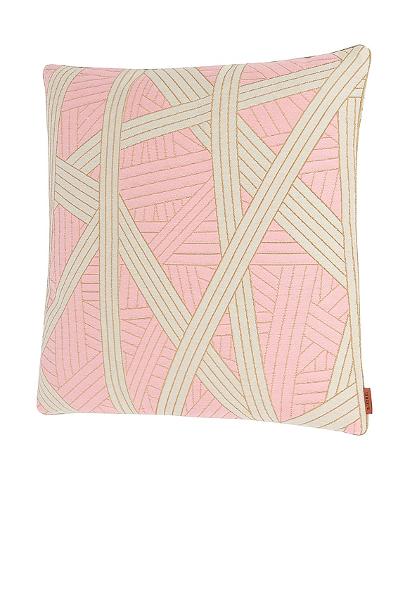 view 2 of 4 Nastri Cushion in Rosa & Bianco