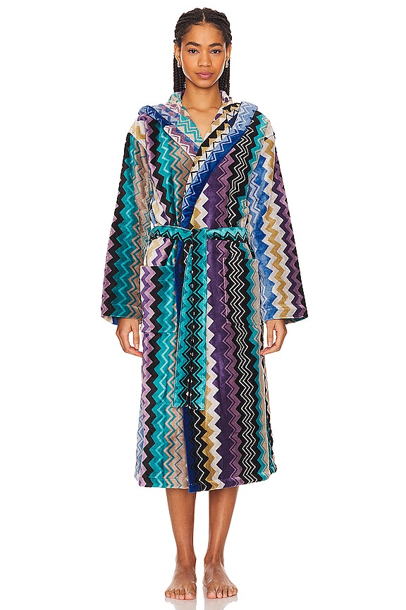 view 2 of 4 PEIGNOIR GIACOMO HOODED BATHROBE in 