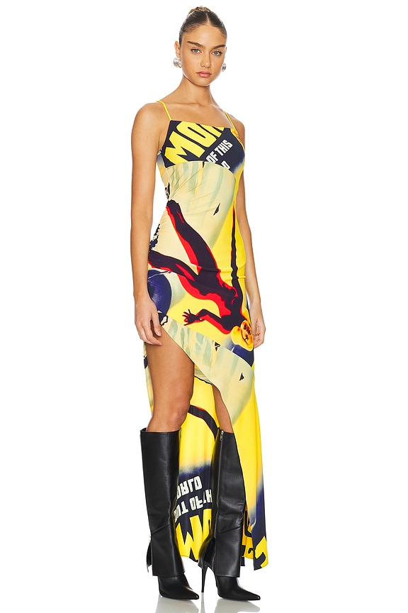 view 2 of 3 VESTIDO DRAPEADO ESTAMPADO PARA DAMA in Print Multi