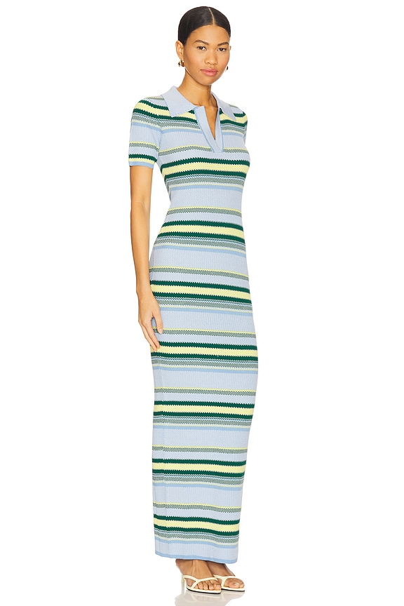 view 2 of 3 Striped Maxi Dress in Blue Stripe