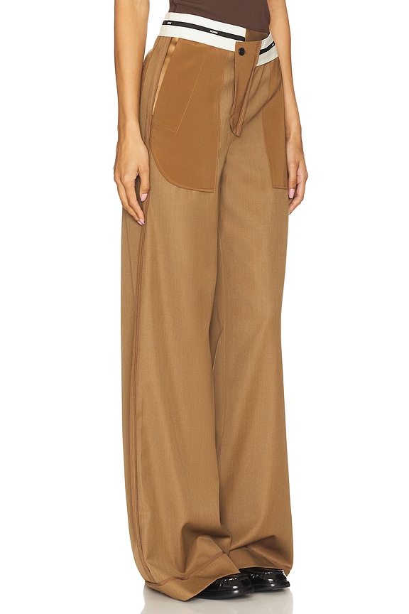 view 2 of 6 ШТАНЫ ВНУТРИ НАИЗНАНКУ INSIDE OUT in Brown