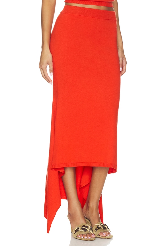 view 2 of 6 Ribbed Knit Skirt in Amaranth