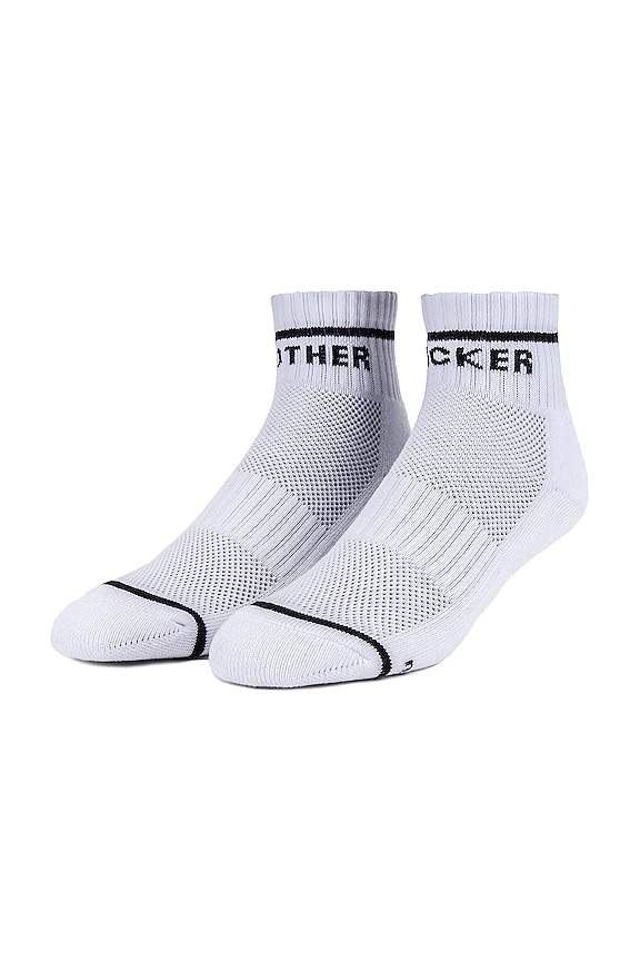 view 2 of 2 BABY STEPS 양말 in White & Black