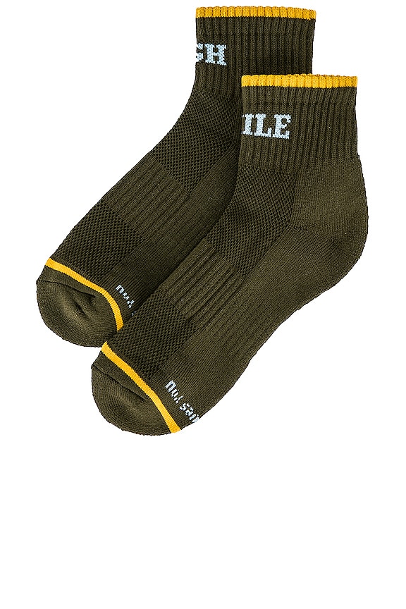 view 2 of 4 Mile High Socks in Olive & Blue