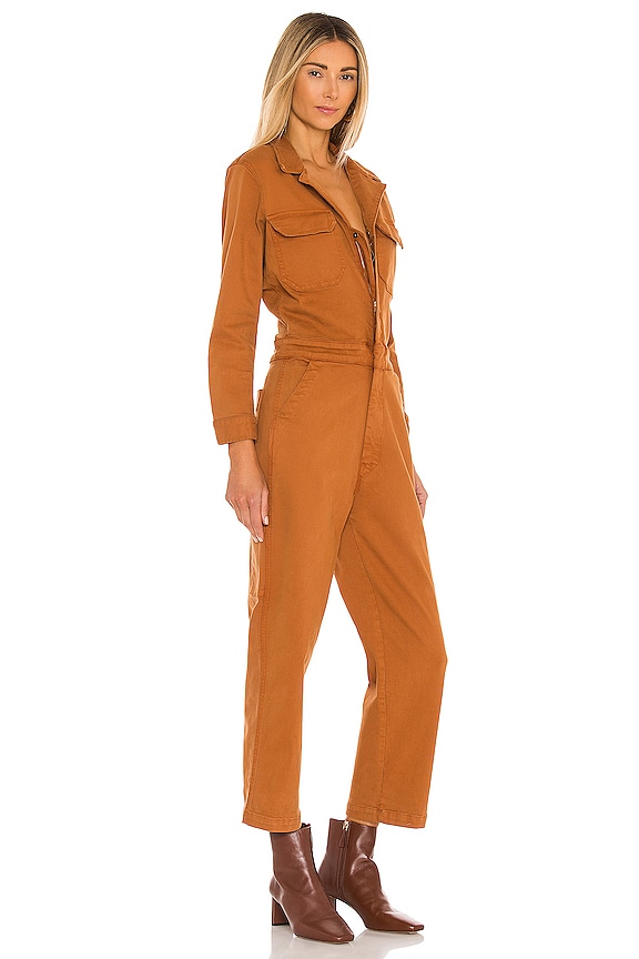 view 2 of 3 The Fixer Jumpsuit in Leather Brown