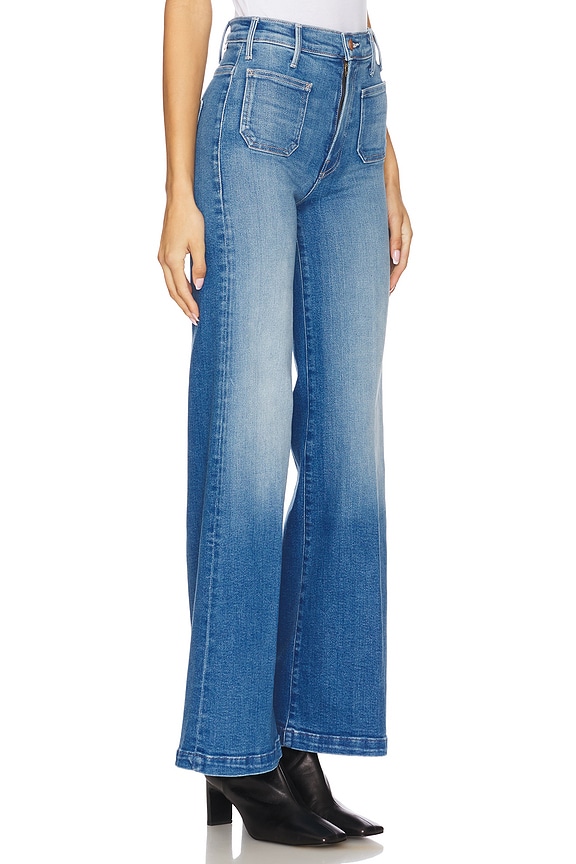 view 2 of 6 The Hustler Roller Patch Pocket Sneak Jeans in Piece By Piece