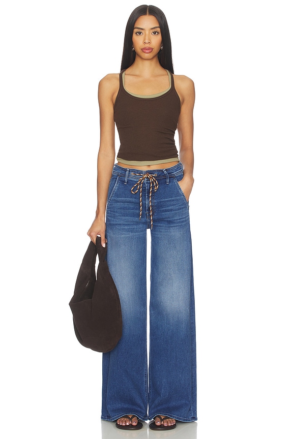 MOTHER The Drawn Undercover Prep Sneak Jeans in Fuzzy Wuzzy Was A