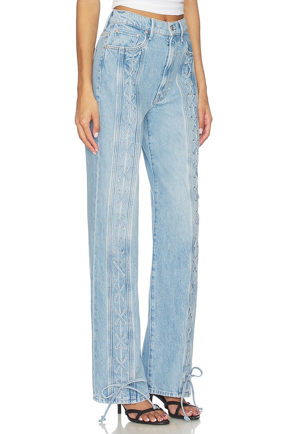 view 2 of 6 The Tied Up Maven Sneak Jeans in Care Less