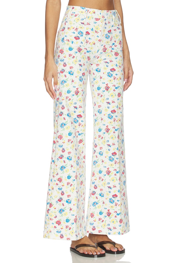 view 2 of 6 The Patch Pocket Hustler Roller Sneak Jeans in Rose Bowl