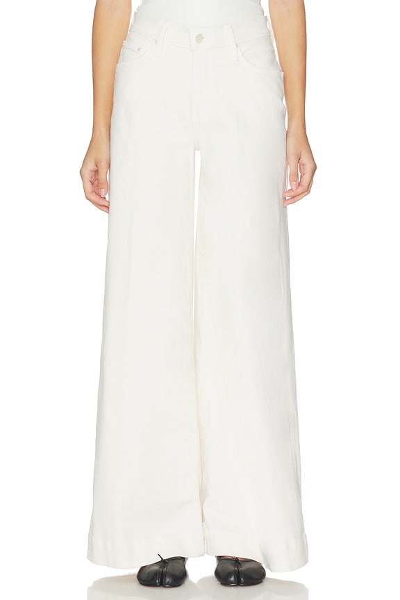 view 1 of 6 Lil Petite Mid Rise Headliner Sneak Jeans in Cream Puffs