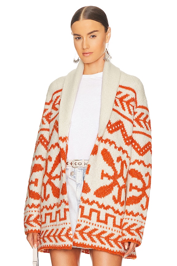 view 1 of 5 Belted Short Cardigan in Pretty As A Peach