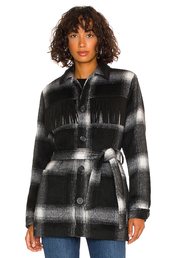 view 1 of 5 The Fringe Patch Coat in Line 'Em Up