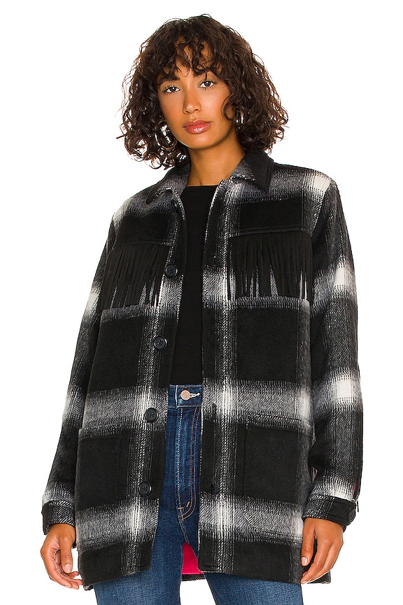 view 2 of 5 The Fringe Patch Coat in Line 'Em Up