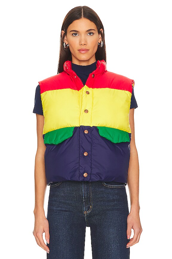 view 2 of 5 PILLOW TALK トライカラーパッファーベスト in Building Block