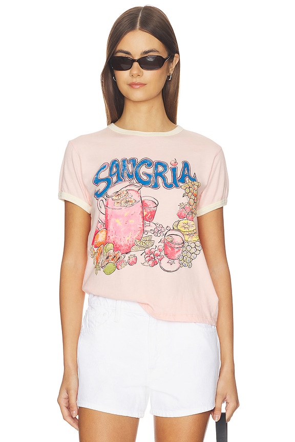 view 1 of 4 The Lil Goodie Ringer Tee in Sangria
