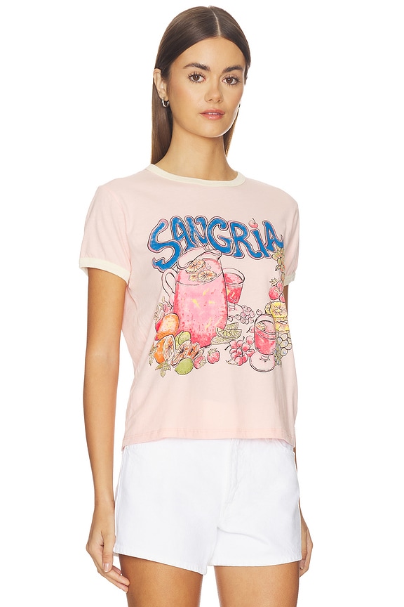view 2 of 4 The Lil Goodie Ringer Tee in Sangria