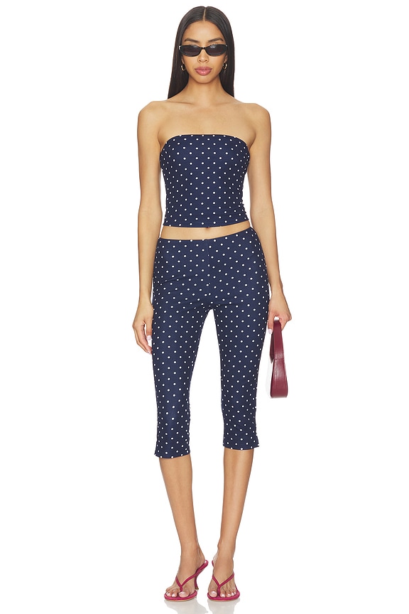 view 1 of 4 ENSEMBLE CAPRI SIARA in Blue & White Dot