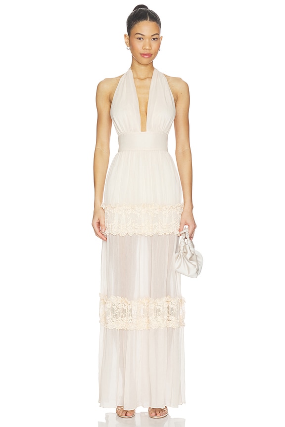 view 1 of 3 VESTIDO LARGO SOLARA in Ivory