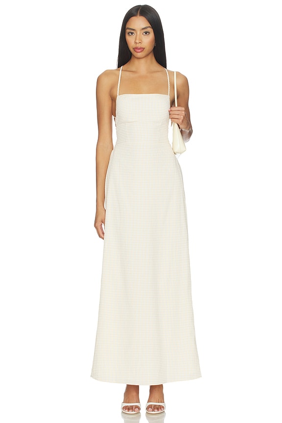 view 1 of 4 VESTIDO NORMA in Nude Gingham