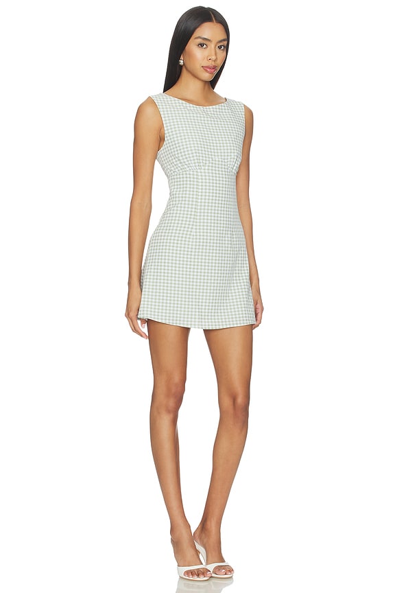 view 2 of 4 Maree Mini Dress in Green Gingham