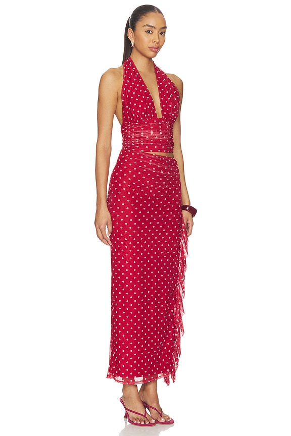 view 2 of 5 ROBE DELIA in Cherry Polka Dot