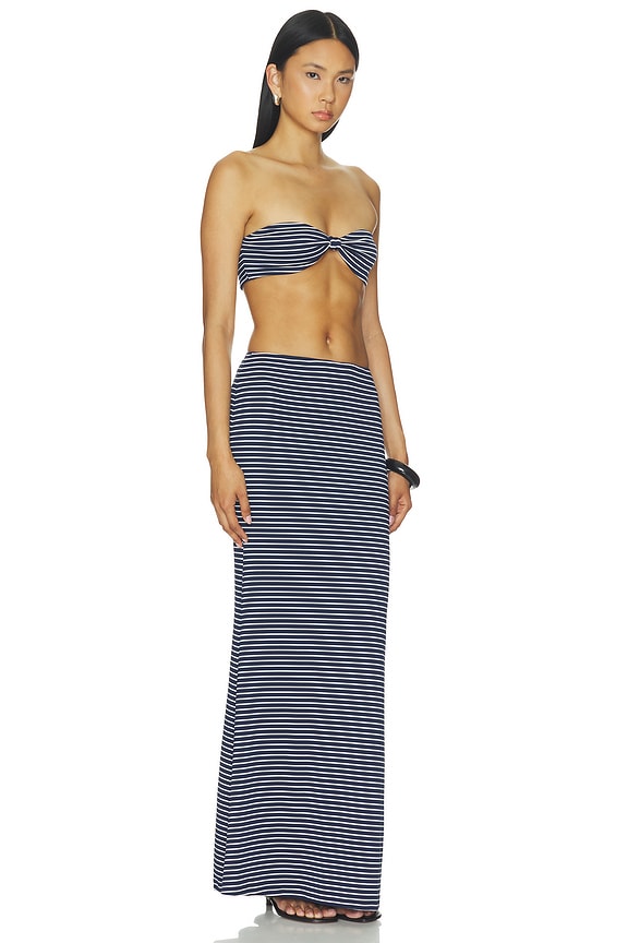 view 2 of 4 FALDA MARCELA in Navy Stripe