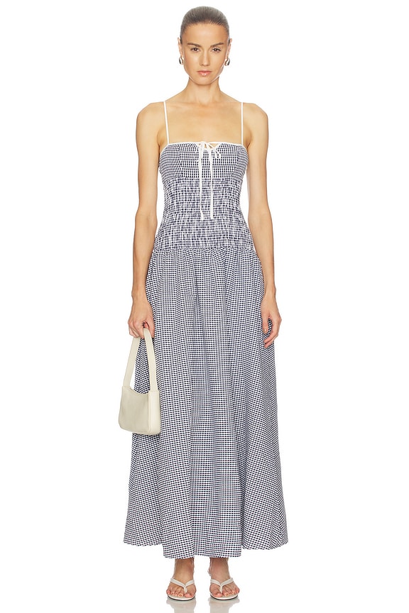 view 1 of 4 VESTIDO ABBY in Navy Gingham