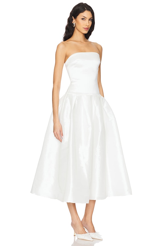 view 2 of 3 Cambria Strapless Dress in White