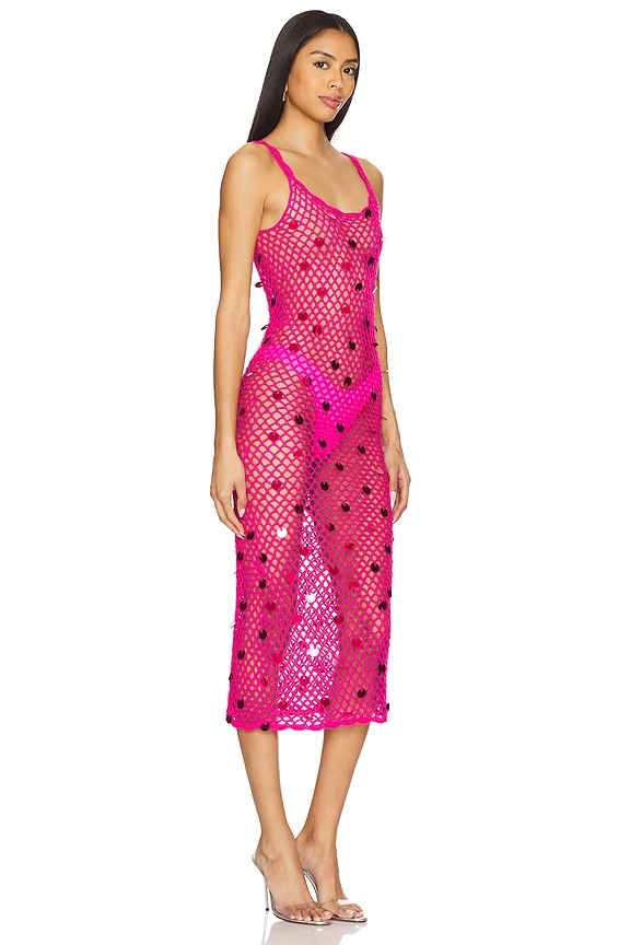 view 2 of 4 Adelida Crochet Midi Dress in Pink