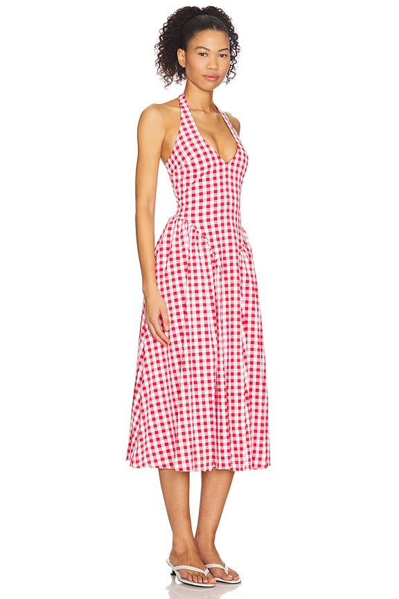 view 2 of 4 Lottie Halter Maxi Dress in Red Gingham