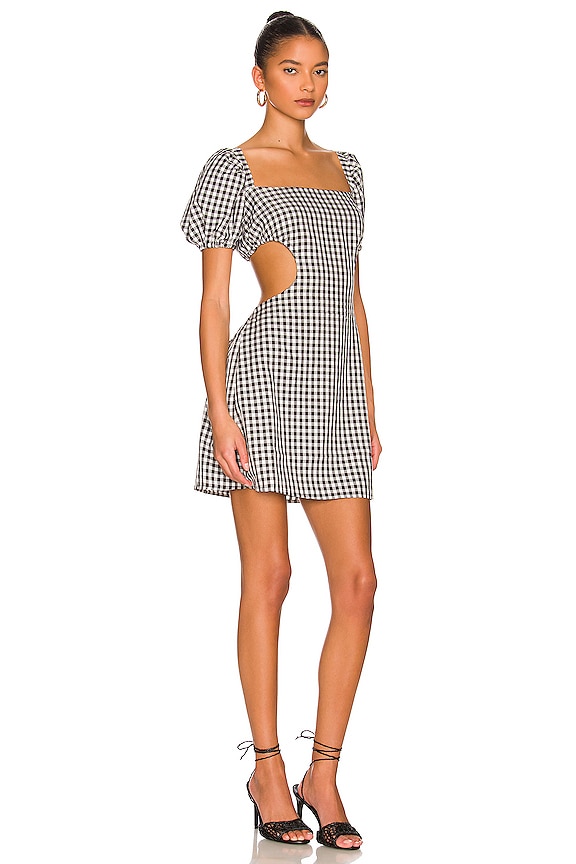 view 2 of 3 Bethanie Puff Sleeve Dress in Black Gingham