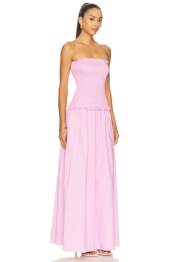 view 2 of 4 Izabella Strapless Maxi Dress in Pink Stripe