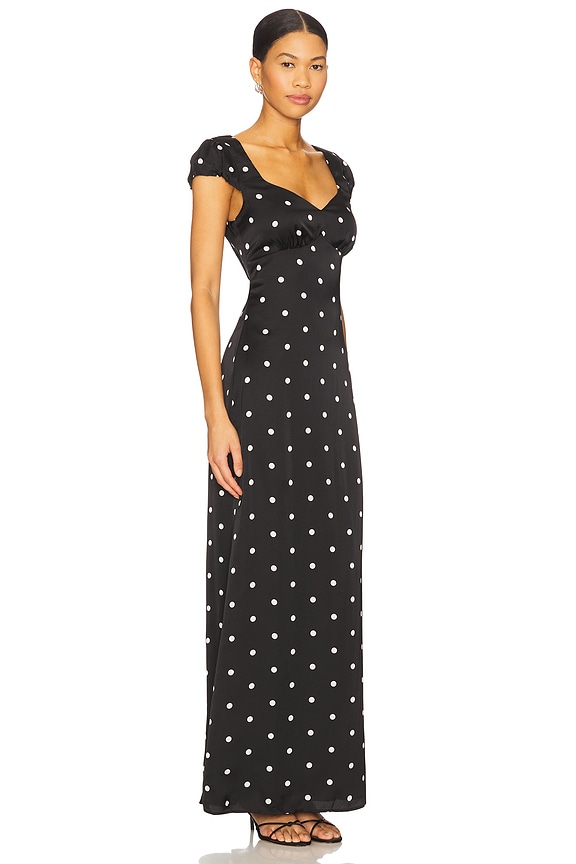 view 2 of 3 Dorothy Maxi Dress in Black & White Dot
