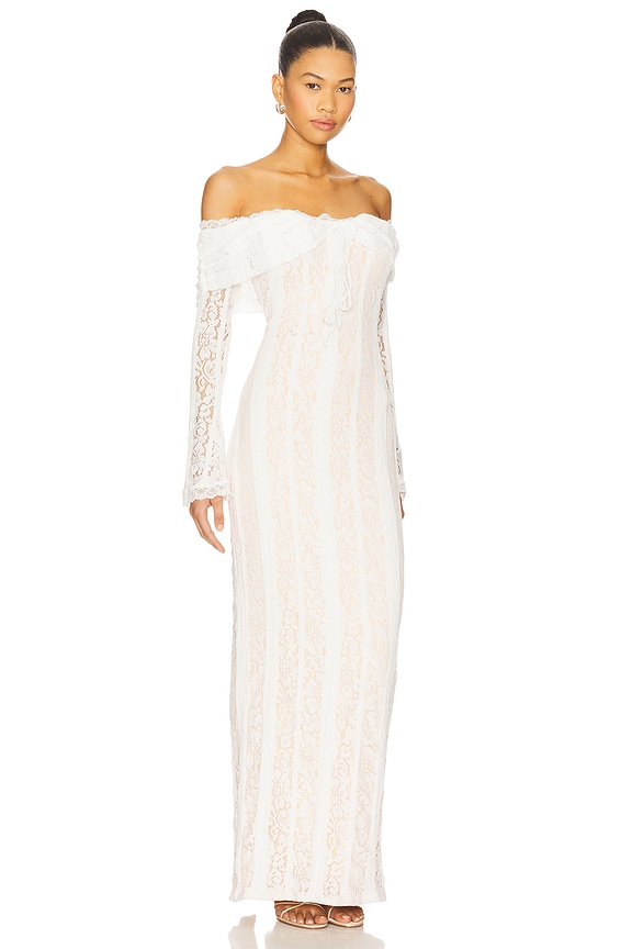 view 2 of 4 Annabelle Off Shoulder Maxi in White