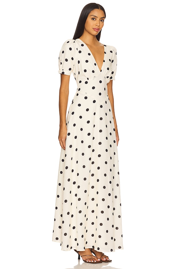 view 2 of 3 Devin Maxi Dress in Cream Polka Dot