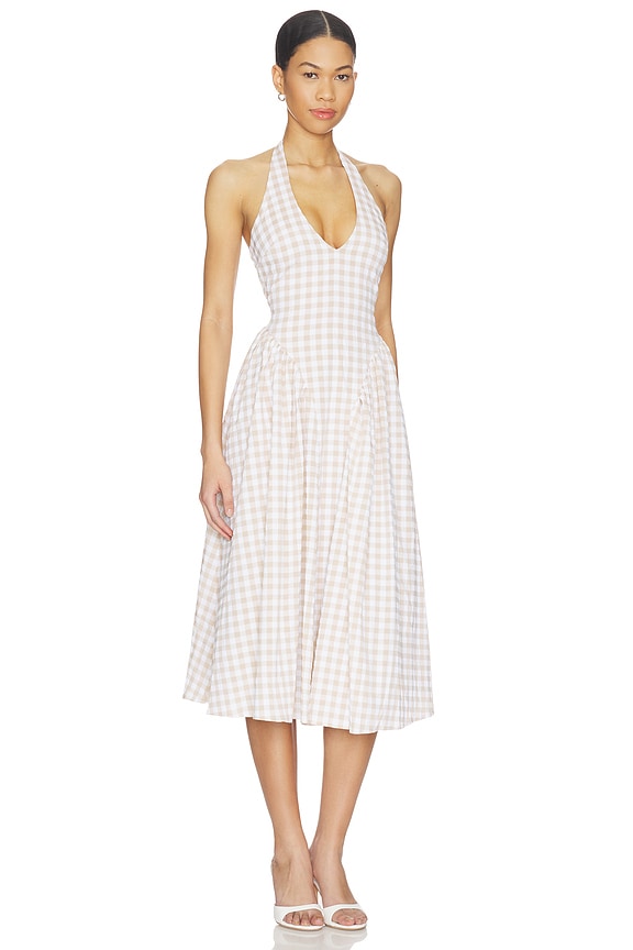 view 2 of 4 VESTIDO LOTTIE in Nude Gingham