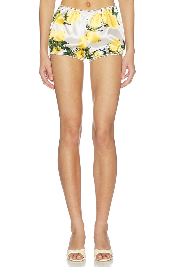 view 1 of 6 Roisin Micro Short in White Lemon