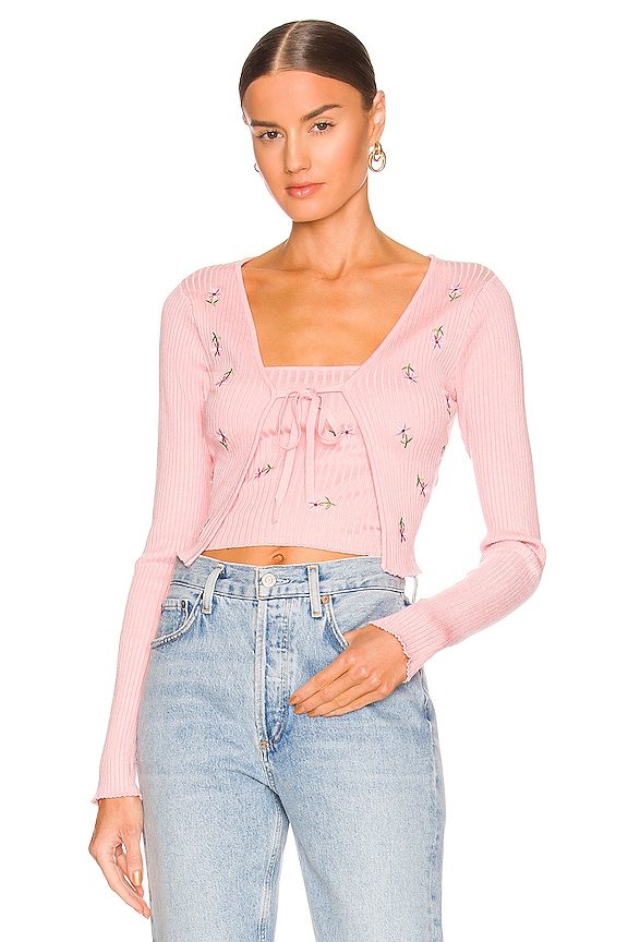 MORE TO COME Kamala Sweater Set in Pink Floral | REVOLVE