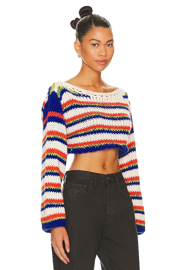 view 2 of 4 STEFANIE クロップセーター in White Multi