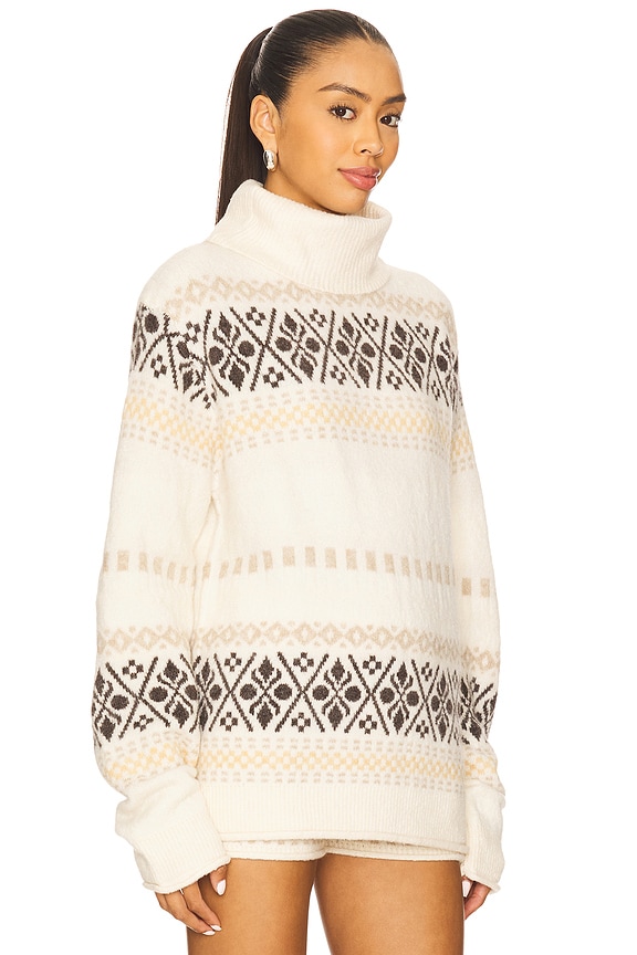 view 2 of 4 Kelsey Fairisle Sweater in Ivory Multi