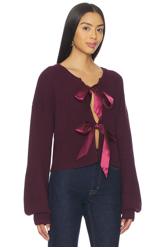 view 2 of 4 CÁRDIGAN DARLENE in Plum