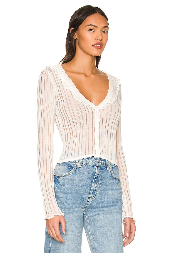 view 2 of 4 Monique Ruffle Sweater in White